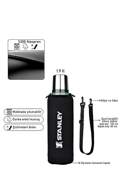 Stanley Safir Kamp Neopren Termos Kılıfı Omuz Askılı 1.9 Lt Klasik