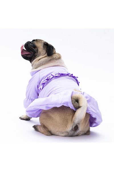Pawstar Lilac Elizabeth Dog Coat Dog Raincoat Dog Outfit Dog Dress