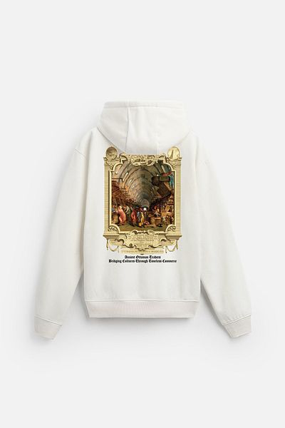Butik Суитшърт с качулка и джоб кенгуру с щампа Trend Biz