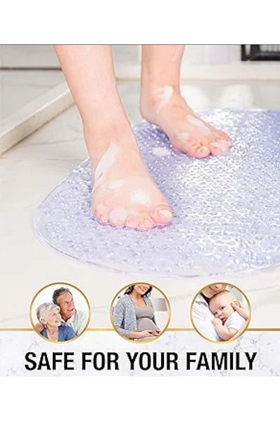 Blue Home Classigue Baht Soft αντιολισθητικό χαλάκι μασάζ ποδιών ντους - Αντιολισθητικό μαξιλαράκι μπανιέρας Μέγεθος: 77 cm X 38 cm Οβάλ