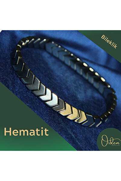 Ordem Men's Stylish Bracelet - Natural Hematite Stone, Strength and Balance