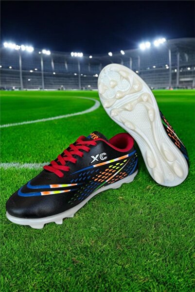 Liger Чоловічі футбольні бутси з шипами, чорні - червоні