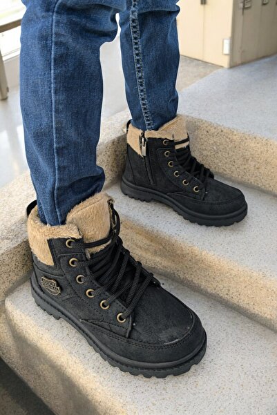 Nubbock Boy's Black Waterproof Daily Comfortable Boots NK1086