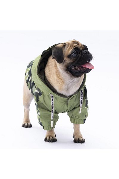 Pawstar Green Dijon Dog Coat Dog Raincoat Dog Outfit Dog Dress