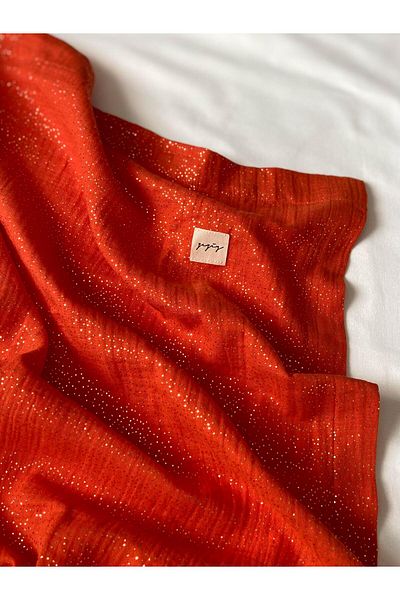 Zezig Goldie Brick Color Muslin Blanket