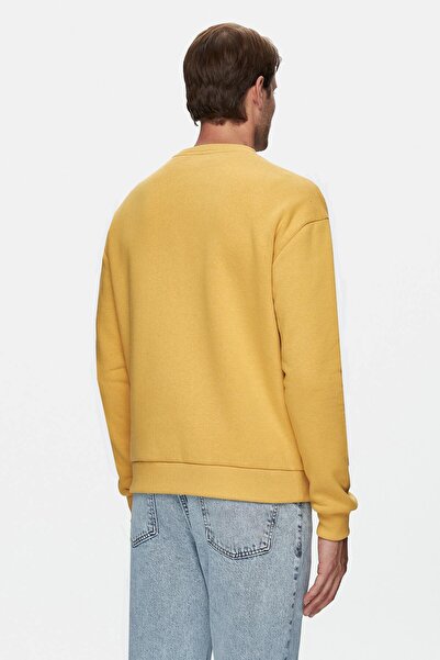 UCLA Ανδρικό φούτερ Sandhill Yellow Crew με κεντημένο ράστερ Loose Fit