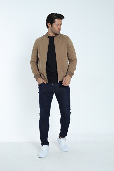 Cordial Мъжко пилотско яке, 100% памук, цвят норка, с цип