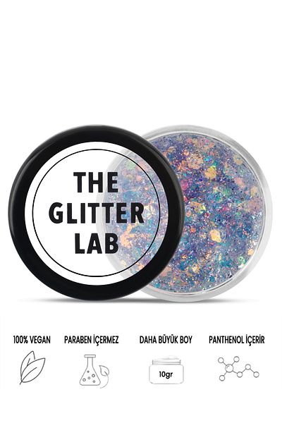 The Glitter Lab Gel Form Shiny Glitter - Sea Shell