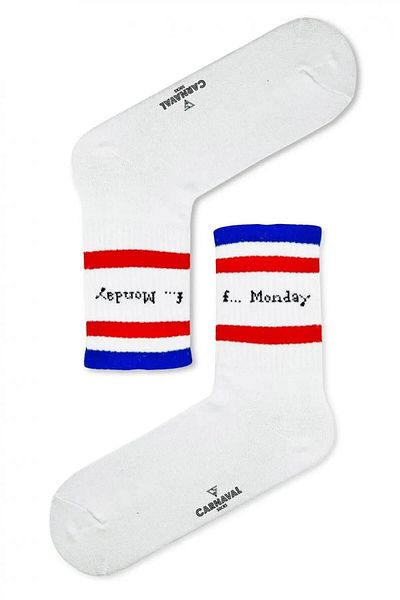 CARNAVAL SOCKS Комплект от 6 раирани и саркастични чорапи с надписи