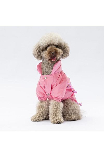 Pawstar Pink Victorian Dog Coat Dog Raincoat Dog Outfit Dog Dress