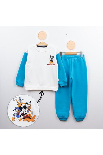 ASN APPAREL New Season Printed Charded Winter Bottom Top Set