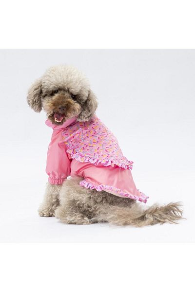 Pawstar Pink Victorian Dog Coat Dog Raincoat Dog Outfit Dog Dress