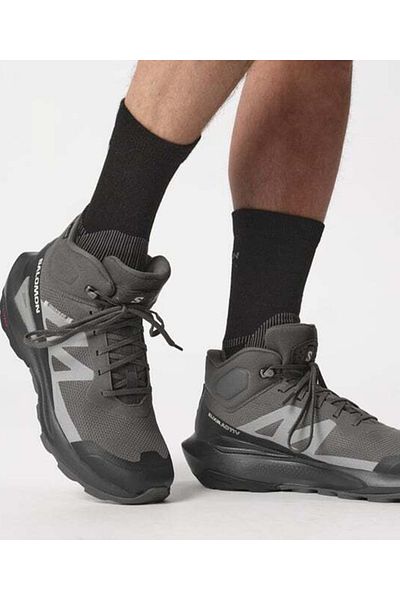 Salomon Men's Outdoor Boots - Elixir Activ Mid, Gore-Tex Waterproof, Smoked