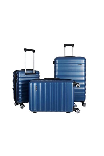 bycalp DELPHIN Mavi 3 Lü Valiz Seti
