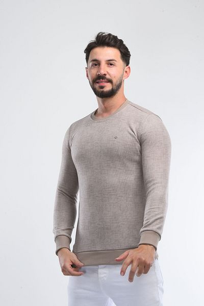 HEDEFNUR TEKSTİL Εξαιρετικής ποιότητας Selanik Knit - Έντυπο σχέδιο, λαιμόκοψη