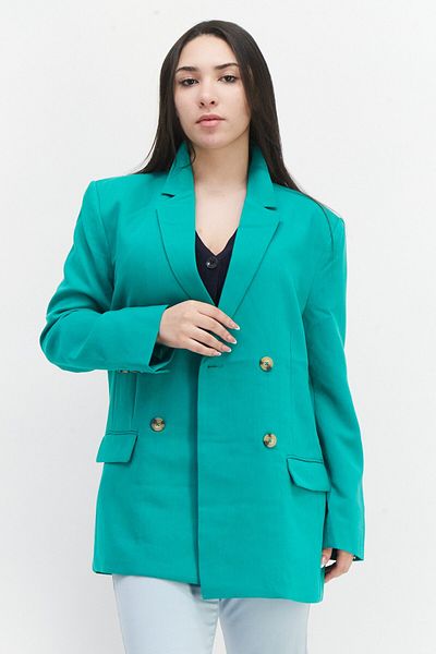 French Connection Women Regular Fit Plain Casual Blazer, Green