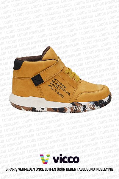 Vicco Dallas Model Boy's Orthopedic Light Camel Boots