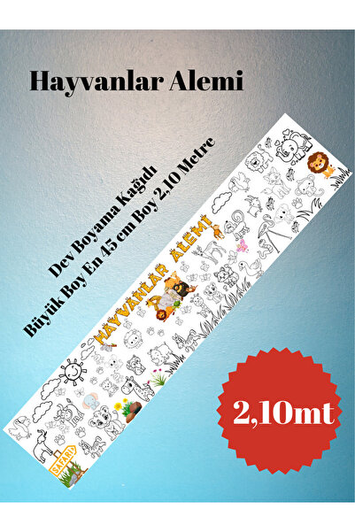 sandal hediyelik Hayvanlar Alemi - Dev Boyama Kağıdı - Boyama Rulosu - Büyük ...