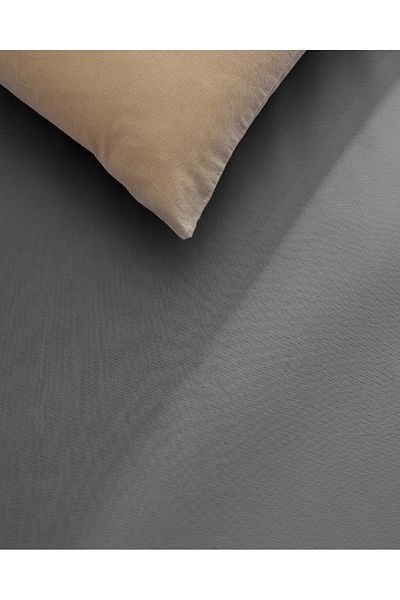 Madame Coco Manon Anthracite Single Ranforce Elasticless Sheet - 100% Cotton