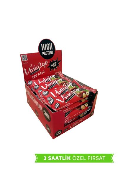 Uniq2Go Chocodark Fındıklı Bitter 16’lı Kutu 38g Protein Bar