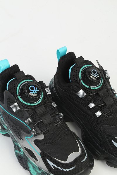 Benetton Imported Black Children's Sports Shoes - Bni-11094