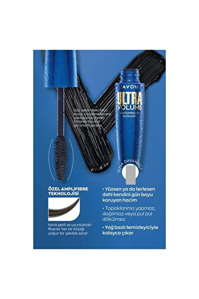 AVON Ultra Volume Suya Dayanıklı Maskara Blackest Black