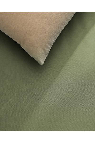 Madame Coco Manon Double 100% Cotton Ranforce Elasticless Sheet - Khaki