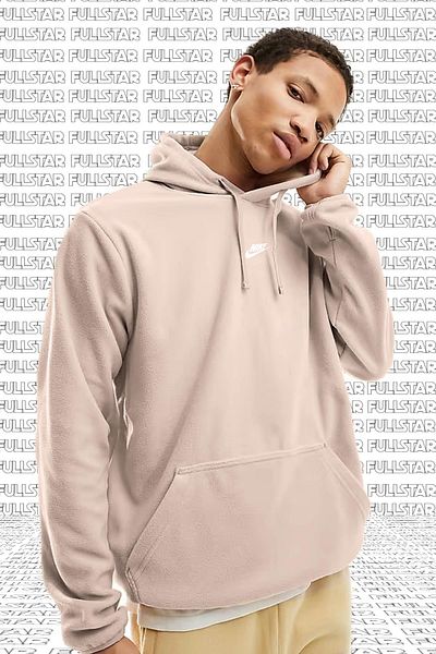 Nike Φούτερ Unisex Pink Club Fleece με κουκούλα και τσέπη καγκουρό