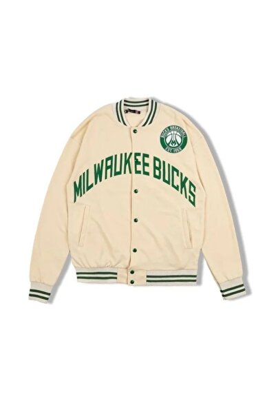 Rosidam Μοντέρνο κολεγιακό μπουφάν με δύο νήματα σε κρεμ πράσινο χρώμα