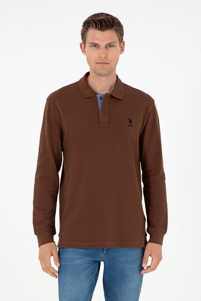 U.S. Polo Assn. Мъжки кафяв базов суитшърт 50289062-vr029