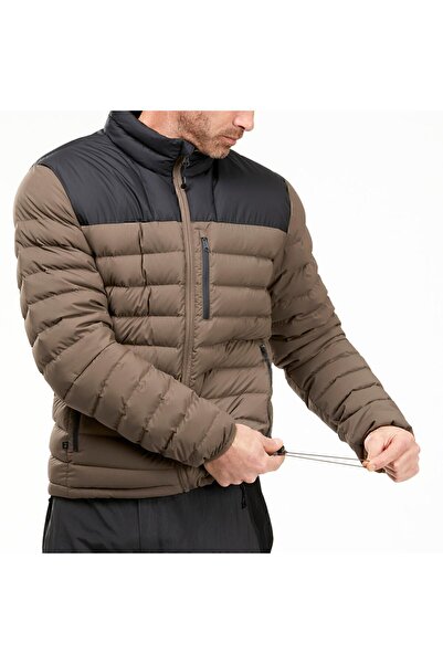 Decathlon Ανδρικό παλτό πεζοπορίας Forclaz για εξωτερικούς χώρους / -10 ° c - Καφέ - Mt500