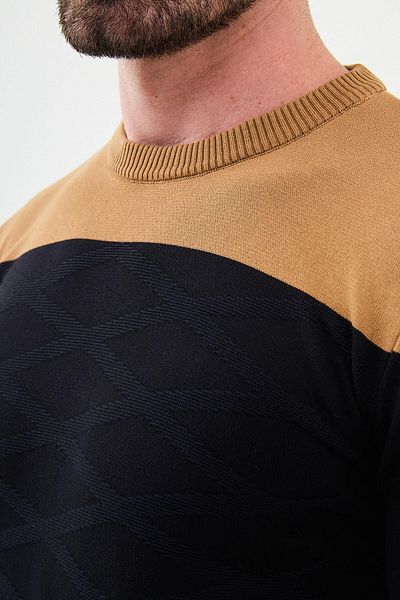 Mcr Partial Slim Fit Crew Neck Men's Knitwear Sweater Gray - 11512.24K