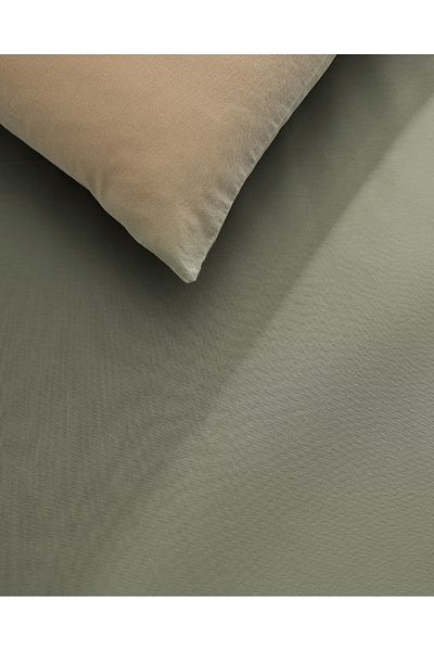 Madame Coco Manon King Size Plus 100% Cotton Ranforce Non-Elastic Sheet - Green