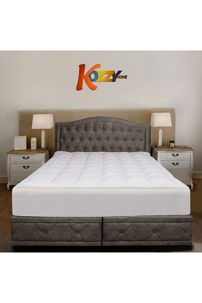 KOZZY HOME 1000Gr Fitted Fluffy Bed Pad Made for Neck & Hip Pain People.Pillow Case with Gift