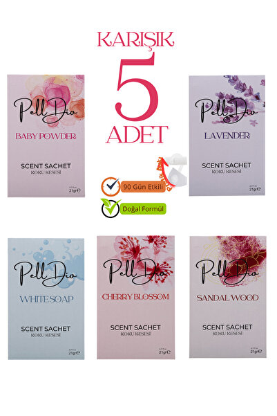 PellDio Home 5'li Karışık Çekmece Dolap Ve Ayakkabılık Çekmece Parfümlü Kese ...
