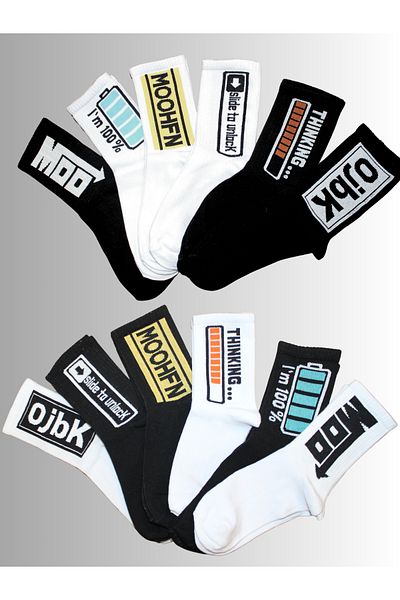 socksbox 6 ζευγάρια Unisex κάλτσες τένις/36-42/Mod