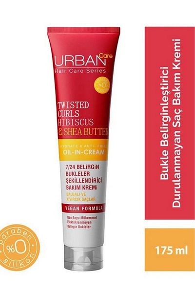 Urban Care Hibiscus and Shea Butter Twisted Curls Leave-In Care Cream - 175 ml 2 Pieces Steam Therapy