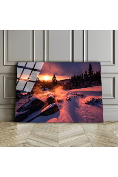 Harikabirev HARİKABİREV | PICTURĂ PE STICLA INESPRIMĂBILĂ (TEMPERATĂ) PE NATURĂ DE IARNĂ 10 | TMTEKLİ