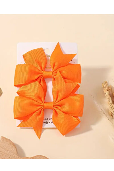 Atılgan Grp Turuncu Bebek Ve Çocuk Klipsli Kurdele Toka Seti - 2'li Set