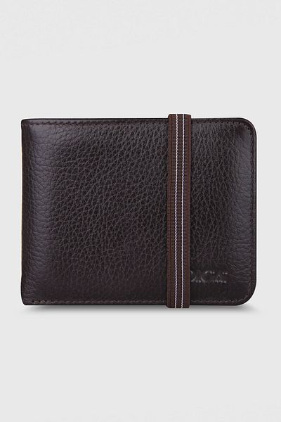 DİGA 794 Model Real Leather Elastic Brown Wallet