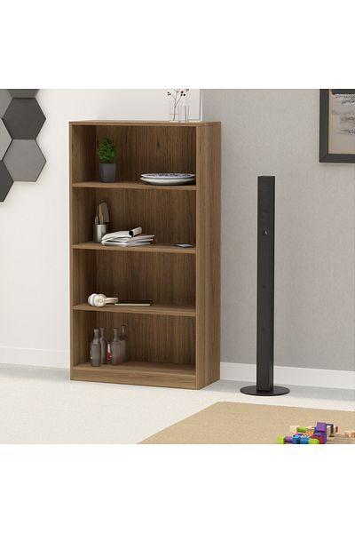 Mahmayi Wooden Storage Display Shelves 4-Tier Freestanding, Zabrano