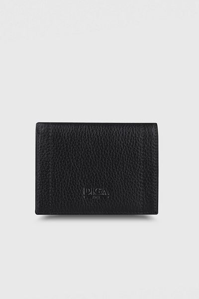 DİGA 863 Model Real Leather Black Wallet