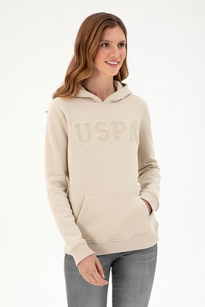 U.S. Polo Assn. Women's Stone Basic Hooded Sweatshirt 50296931 -Vr049