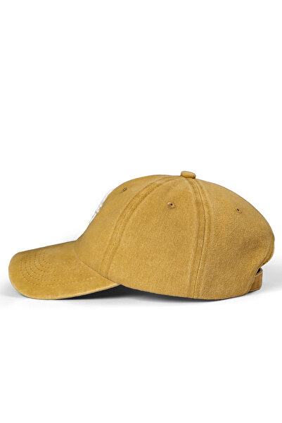 BlackBörk Vintage (ESKİTME) Baseball Unisex Aslan - 9 Sarı Şapka (CAP)