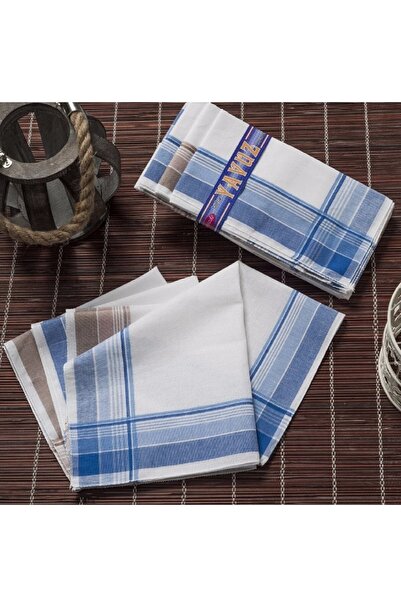 Hepsine Rakip Yavuz Boxed 39X39 cm Fabric 12 Pieces Handkerchief Ym 02
