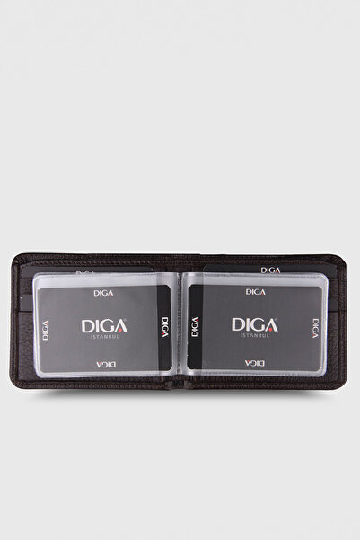DİGA 794 Model Gerçek Deri Lastikli Kahverengi Cüzdan