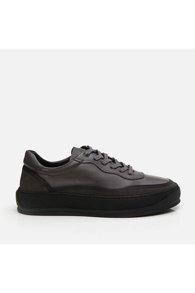 Hotiç Genuine Leather Gray Men's Casual Shoes