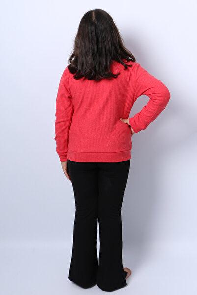 HÇM Girl's Knitwear Turtleneck Ribbed Plain Badi - C68