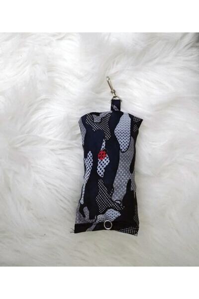 Malinka 2 Ad Yeni Anahtarlık Katlanan Katlanabilir Market Pazar Piknik Plaj Bez Çantası Kamuflaj 39cm X 60cm