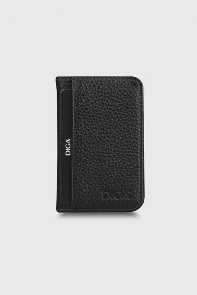 DİGA 1169 Model Real Leather Black Card Holder
